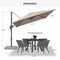 PURPLE LEAF Affordable Patio Umbrella with Base, Square and Rectangular Outdoor Umbrella