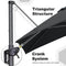 PURPLE LEAF Affordable Patio Umbrella with Base, Square and Rectangular Outdoor Umbrella