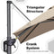 PURPLE LEAF Affordable Patio Umbrella with Base, Square and Rectangular Outdoor Umbrella