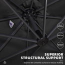 PURPLE LEAF Affordable Patio Umbrella with Base, Square and Rectangular Outdoor Umbrella