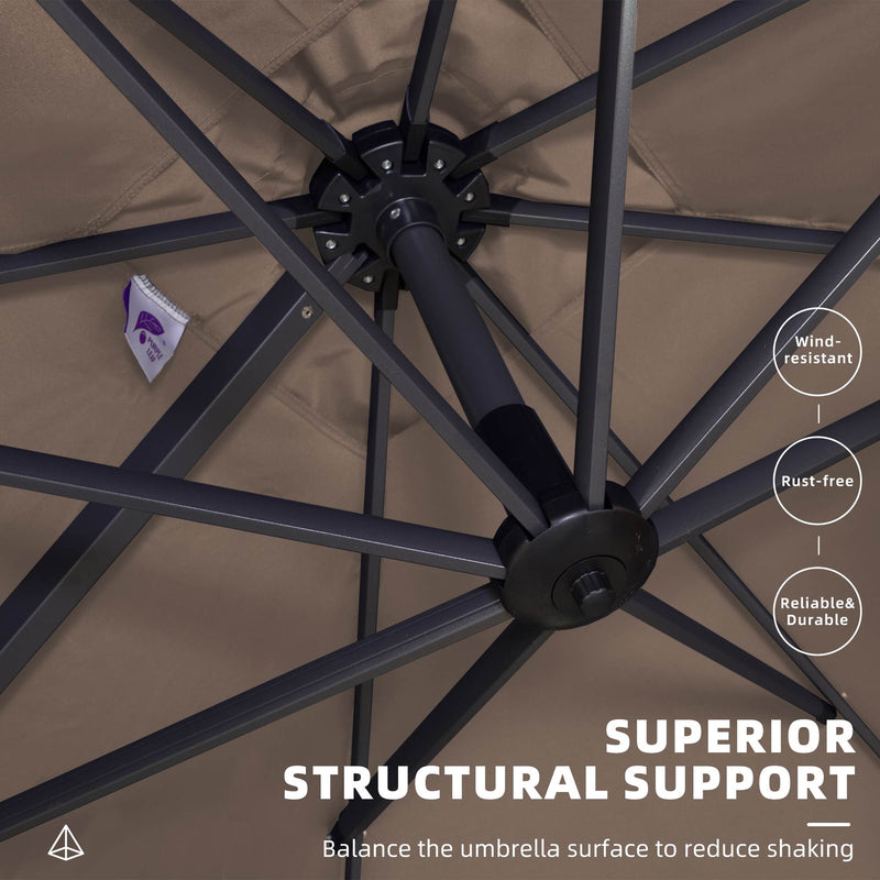 PURPLE LEAF Affordable Patio Umbrella with Base, Square and Rectangular Outdoor Umbrella