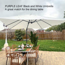 PURPLE LEAF Economical Square Outdoor Patio Umbrella Rectangle Cantilever Umbrella