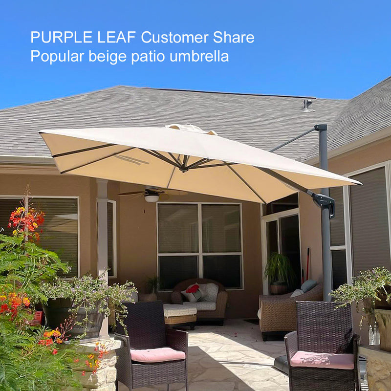 Clearance - PURPLE LEAF OPEN BOX Affordable Cantilever Umbrella for Patio