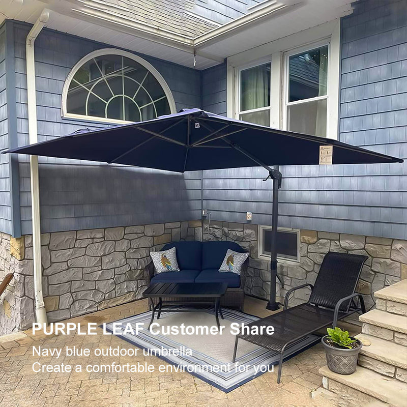 Clearance - PURPLE LEAF OPEN BOX Affordable Cantilever Umbrella for Patio