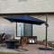 PURPLE LEAF Economical Square Outdoor Patio Umbrella Rectangle Cantilever Umbrella - Purple Leaf Garden