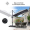 PURPLE LEAF Affordable Patio Umbrella with Base, Square and Rectangular Outdoor Umbrella