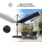 PURPLE LEAF Affordable Patio Umbrella with Base, Square and Rectangular Outdoor Umbrella