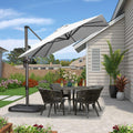 PURPLE LEAF Affordable Patio Umbrella with Base, Square and Rectangular Outdoor Umbrella