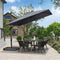 PURPLE LEAF Affordable Patio Umbrella with Base, Square and Rectangular Outdoor Umbrella