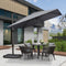 PURPLE LEAF Affordable Patio Umbrella with Base, Square and Rectangular Outdoor Umbrella
