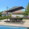 PURPLE LEAF Affordable Patio Umbrella with Base, Square and Rectangular Outdoor Umbrella