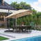 PURPLE LEAF Affordable Patio Umbrella with Base, Square and Rectangular Outdoor Umbrella