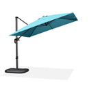 PURPLE LEAF Economical Square Outdoor Patio Umbrella Rectangle Cantilever Umbrella