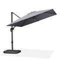 PURPLE LEAF Economical Square Outdoor Patio Umbrella Rectangle Cantilever Umbrella