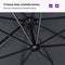 PURPLE LEAF Economical Patio Umbrella Swivel Rectangle Outdoor Umbrellas 6' X 10'/ 9' X 12'/ 10' X 10'/ 9' X 9'