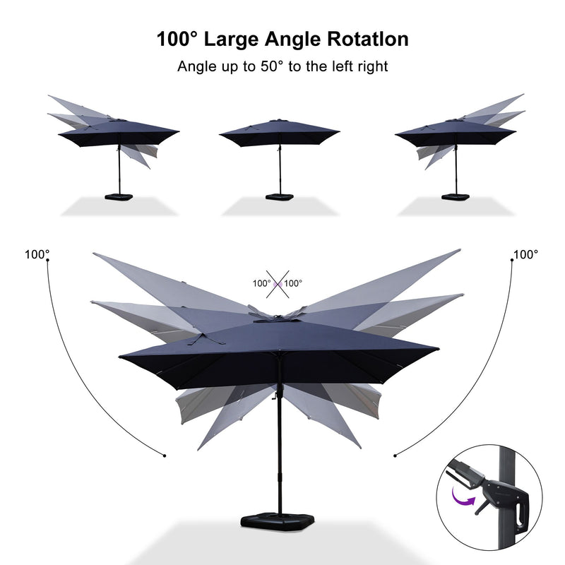 Clearance - PURPLE LEAF OPEN BOX Outdoor Umbrella Tiltable Patio Umbrella