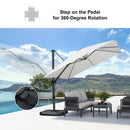 PURPLE LEAF Economical Patio Umbrella Swivel Rectangle Outdoor Umbrellas 6' X 10'/ 9' X 12'/ 10' X 10'/ 9' X 9'