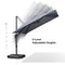 PURPLE LEAF Economical Patio Umbrella Swivel Rectangle Outdoor Umbrellas 6' X 10'/ 9' X 12'/ 10' X 10'/ 9' X 9'