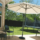 PURPLE LEAF Fringe Umbrella Patio Market Umbrella with Adjustable Corner - Purple Leaf Garden