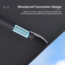 PURPLE LEAF Cantilever Patio Umbrella Gray Pole Outdoor Umbrella with UV Protection