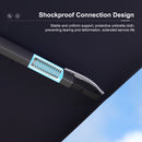 PURPLE LEAF Cantilever Patio Umbrella Gray Pole Outdoor Umbrella with UV Protection