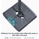 PURPLE LEAF Grey Patio Cantilever Umbrella Base ZY05ALFGYBS-120