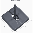 PURPLE LEAF Grey Patio Cantilever Umbrella Base ZY05ALFGYBS-120