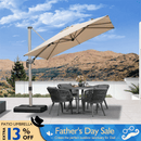 PURPLE LEAF Hailar Deluxe Outdoor Patio Umbrella Aluminum Cantilever Umbrellas