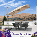 PURPLE LEAF Hailar Deluxe Outdoor Patio Umbrella Aluminum Cantilever Umbrellas