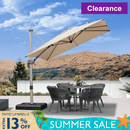 PURPLE LEAF Hailar Deluxe Outdoor Patio Umbrella Aluminum Cantilever Umbrellas