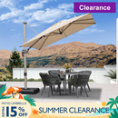 PURPLE LEAF Hailar Deluxe Outdoor Patio Umbrella Aluminum Cantilever Umbrellas