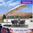 PURPLE LEAF Hailar Deluxe Outdoor Patio Umbrella Aluminum Cantilever Umbrellas