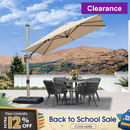 PURPLE LEAF Hailar Deluxe Outdoor Patio Umbrella Aluminum Cantilever Umbrellas