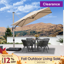 PURPLE LEAF Hailar Deluxe Outdoor Patio Umbrella Aluminum Cantilever Umbrellas