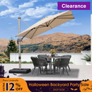 PURPLE LEAF Hailar Deluxe Outdoor Patio Umbrella Aluminum Cantilever Umbrellas