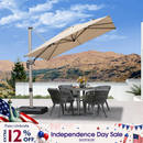 PURPLE LEAF Hailar Deluxe Outdoor Patio Umbrella Aluminum Cantilever Umbrellas