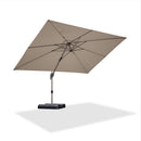 PURPLE LEAF Hailar Deluxe Outdoor Patio Umbrella Aluminum Cantilever Umbrellas