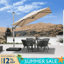 PURPLE LEAF Hailar Deluxe Outdoor Patio Umbrella Aluminum Cantilever Umbrellas