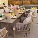 PURPLE LEAF Hailar Outdoor Dining Set for Family, Aluminum Outdoor Patio Table and Chairs Set with Olefin Cushions, Patio Furniture Set for Garden or Deck