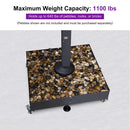 PURPLE LEAF Heavy-Duty Fillable Base with Wheels for Cantilever Patio Umbrellas