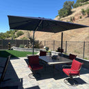 PURPLE LEAF 13 x 13 ft / 11 x 15 ft Large Outdoor Aluminum Umbrella Offset Patio Umbrella
