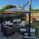 PURPLE LEAF 13 x 13 ft / 11 x 15 ft Large Outdoor Aluminum Umbrella Offset Patio Umbrella