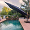 PURPLE LEAF 13 x 13 ft / 11 x 15 ft Large Outdoor Aluminum Umbrella Offset Patio Umbrella