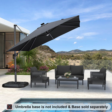 10 ft patio cantilever umbrella with lights Solar LED TYPE:6 BEAR Boys Black Bags. fold pad not only Feature_Lightweight