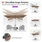 PURPLE LEAF Deluxe Left-Right Tilting Patio Umbrella Outdoor Swivel Cantilever Umbrellas