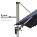 PURPLE LEAF Deluxe Left-Right Tilting Patio Umbrella Outdoor Swivel Cantilever Umbrellas