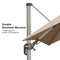 PURPLE LEAF Deluxe Left-Right Tilting Patio Umbrella Outdoor Swivel Cantilever Umbrellas