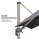 PURPLE LEAF Deluxe Left-Right Tilting Patio Umbrella Outdoor Swivel Cantilever Umbrellas