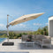 PURPLE LEAF Deluxe Left-Right Tilting Patio Umbrella Outdoor Swivel Cantilever Umbrellas