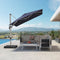 PURPLE LEAF Deluxe Left-Right Tilting Patio Umbrella Outdoor Swivel Cantilever Umbrellas